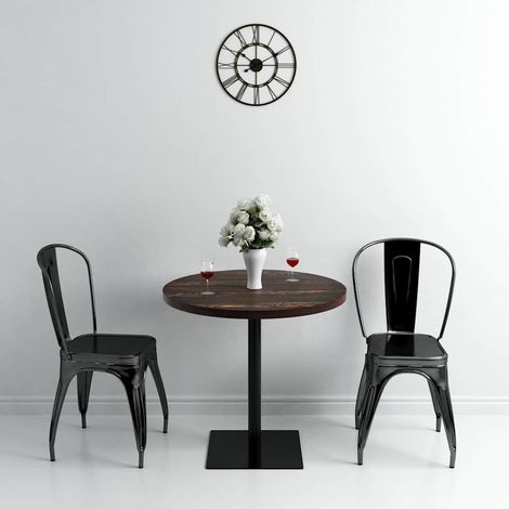 Tavolo Bistrot in MDF e Acciaio Rotondo 80x75 cm Cenere Scura vidaXL (1/5)