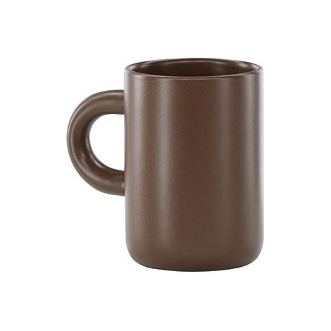 Active tasse en porcelaine osseuse brune. (1/5)