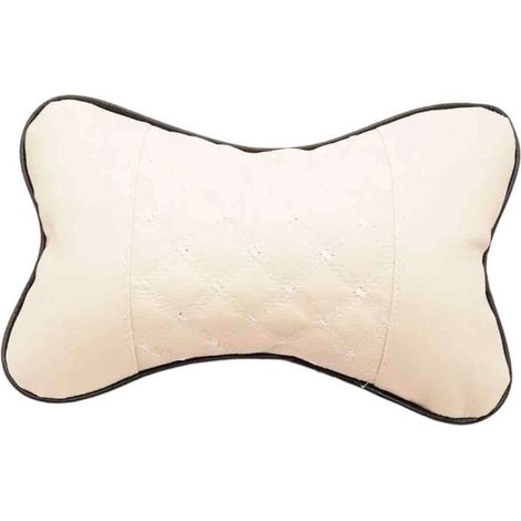 Oreiller universel de voiture en PU pour la tête et la nuque (beige) - Oreiller universel de voiture en PU pour la tête et la nuque (beige) (1/5)