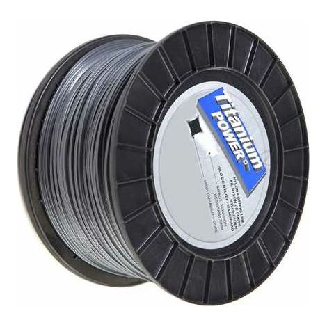 Fil Titanium 4 mm x 72 m. Carré. Bi-matière. Bobine. Fil débroussailleuse (1/5)