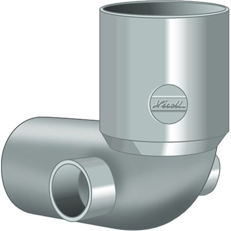 CURVA WC CON 2 ATTACCHI LATERALI ø 100x40x40   NICOLL S.R.L.