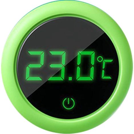 thermomtre Numrique Pour Aquarium (vert), Thermomtre Affichage Led Pour Mini Aquarium, Capteur De Temprature Prcis, Thermomtre Sans Fil Conomie (1/5)