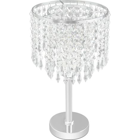 Lampe de table en verre argenté moderne - chevet E27 Boule 38 cm (1/5)