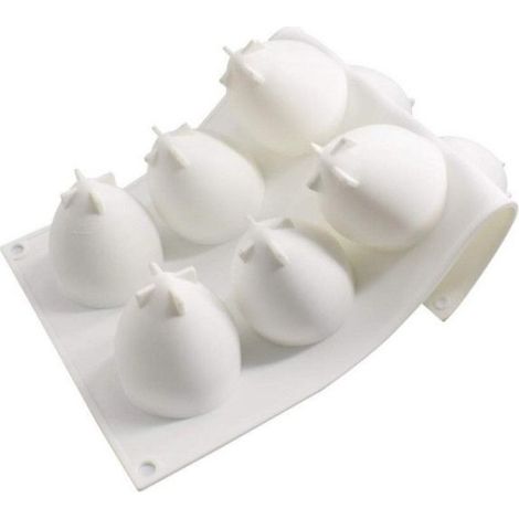 Moule en silicone, moule gateau pour Glace Chocolat Pâtisserie Dessert, 8 Trous Forme de Fraise (1/5)