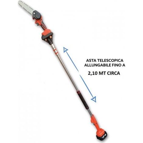 ASTA PROLUNGA PER MINI MOTOSEGA ELETTROSEGA A BATTERIA ALLUNGABILE FINO A 2,10MT (1/4)