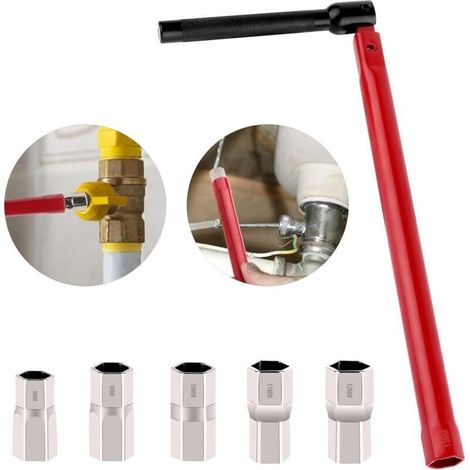 Rückmutternsatz für Badezimmerarmaturen (8 bis 13 mm) mit austauschbarem Schraubenschlüssel und Montagewerkzeug für Sanitärarmaturen
