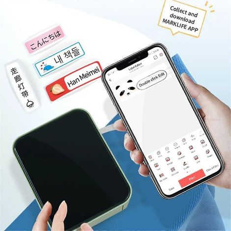 Imprimante d'autocollants portable mini P15 BT, imprimante thermique UV, autocollants, B (1/5)