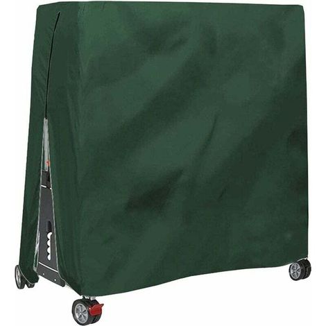 Housse de protection pour table de ping pong – Tissu oxford 420D résistant aux intempéries – Dimensions jusqu'à 165x70x185 cm – Fermeture éclair et cordon réglable (1/5)