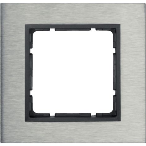 Marco 1 elemento Berker By Hager B7 10113606 Acero inox/Antracita