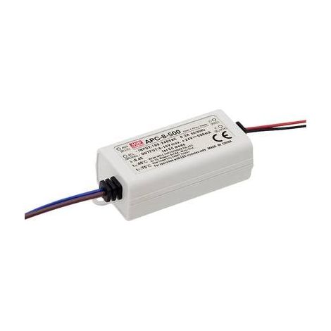 BLOC DALIMENTATION À DÉCOUPAGE LED DRIVER DE LED À COURANT CONSTANT MEAN WELL APC-8-500 8 W (MAX) NON DIMMABLE, PROTECTION CONTR