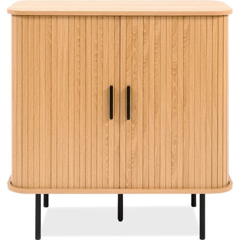 Buffet 2 portes effet Chêne 80 cm - Sora (1/5)