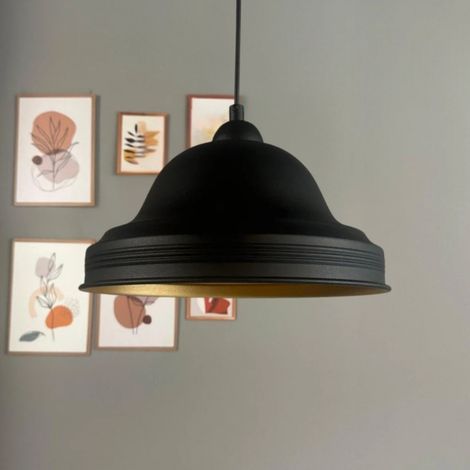 bamyum Ulmete Suspension Luminaire Vintage, Lustre Salon de 26 cm en Métal, Lampe E27 pour Chambre, Salle à Manger (1/5)