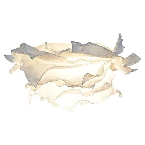 Abat-jour en papier pour suspension - Fleur blanche - Décoration L (1/5)