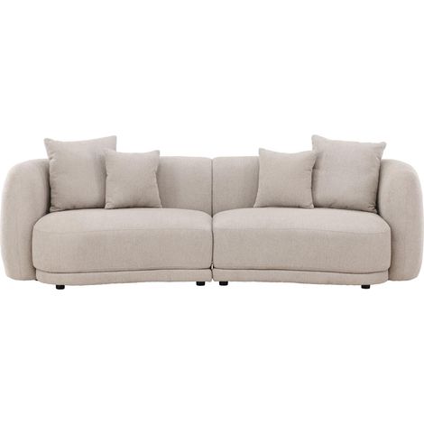 Cielo Sofa 3-Sitzer 4 Zierkissen beige. (1/4)