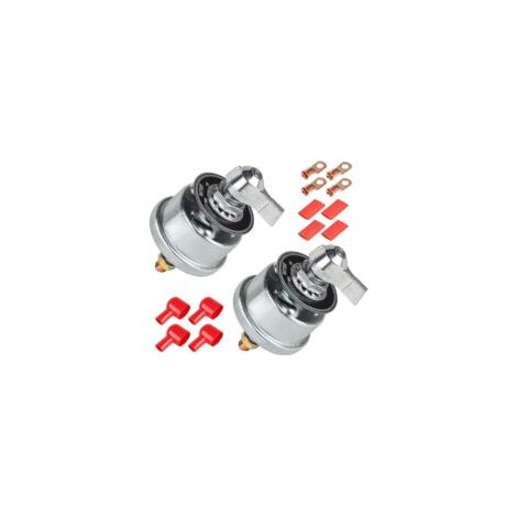 Interruptor aislador de batería de 12-48 V, 200 A, terminales de cobre, para automóviles, camiones, autocaravanas y barcos - Crezuo