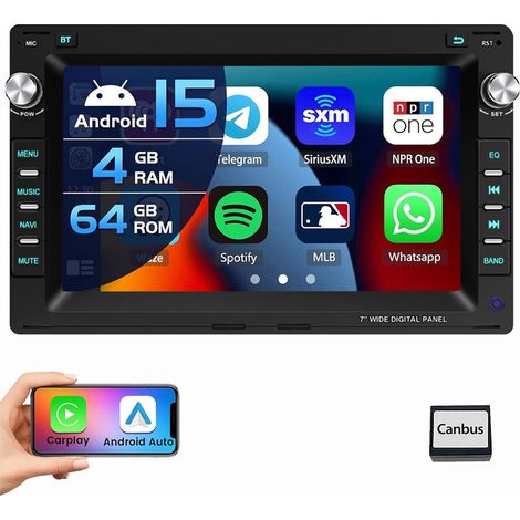 Pour VW GOLF MK4 Passat B5 Polo 9N Sharan T5 Android CarPlay Autoradio GPS WiFi 4+64G