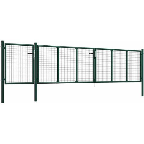 Maison Exclusive - Gartentor aus Stahl 500 x 100 cm Grün
