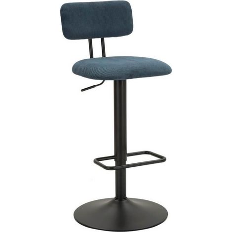 2 pz SGABELLO BAR LIGHT NAVY CM 41X47,5X85-106,5(SEDUTA CM 61-83)