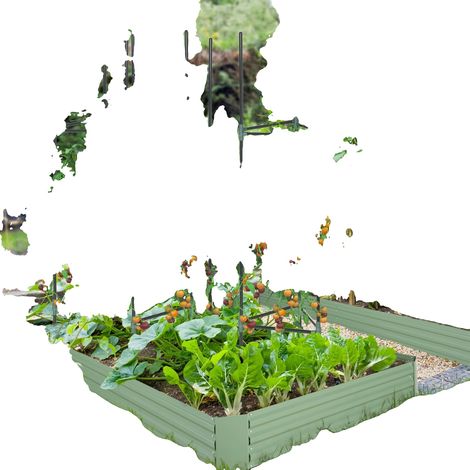 Grilles de jardin, cadre en acier, 38x38x182 cm (1/5)