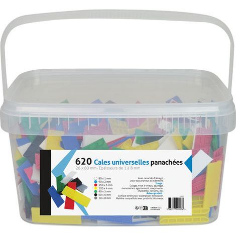620 Pièces Cales De Vitre - 80x26 mm - Épaisseurs 1 à 8 mm - Pour Calage Ajustage Et Mise À Niveau En Bâtiment (1/2)