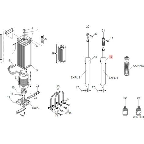 faac pièce détachée cylindre court ralentiss. hydr. 620sr articulation 725208 (1/3)