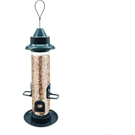 Mangeoire suspendue pour colibris – Tube transparent grand format – Pour intérieur et extérieur (1/5)