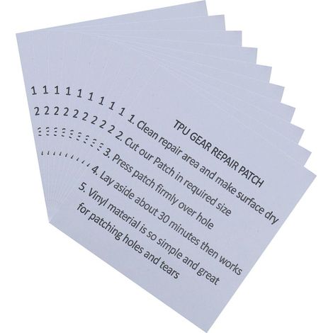 Lot de 10 Patchs Réparation TPU Transparent, Autocollants Imperméables pour Matelas Gonflable, Piscine, Tente-KZQ (1/2)