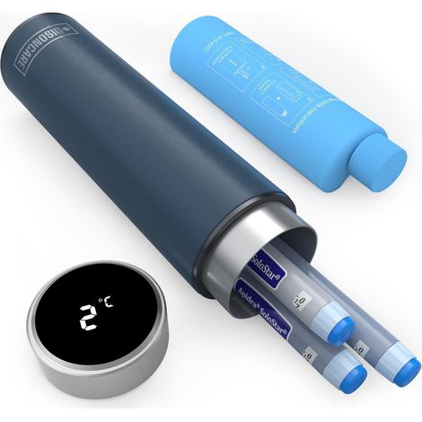 Kühltasche für Insulin mit Touch-Display, 2-8°C, TSA-konform, Navy Blau (1/5)