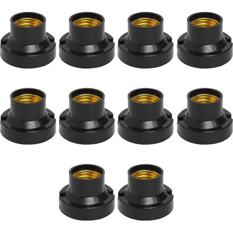 10 Pcs Douille Ampoule Plafond E27 à Visser de Chantier, Base Plafonnier Culot E27, Support de Lampe Plafonnier a Encastrer, pour Ampoules à Incandescence, Lampes Halogènes