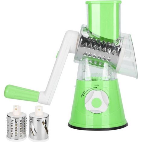 Coupe-légumes multifonction, râpe, hachoir manuel, accessoires de cuisine, vert (1/5)