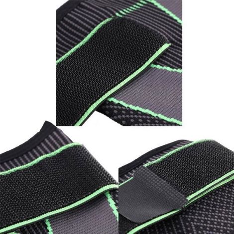 Genouillère de maintien rotulien pour adulte, taille XL, en nylon noir, idéale pour le fitness et le sport, fixation ajustable, 1 pièce (1/4)