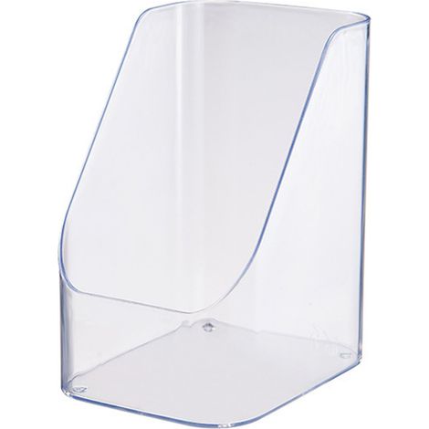 Porte-pinceaux de maquillage transparent en plastique, organiseur de rangement cosmétique pour bureau, vanity, salle de bain, cuisine et comptoir. (1/5)