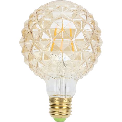 [Ampoule LED Retro G95 Bulb] Ampoule E27 Vintage Filament Unique 4W 220V 360lm Warm Light Decorative pour Lampes Pendant Table Mur Miroir - Verre Transparent Économie 90% Installation Facile
