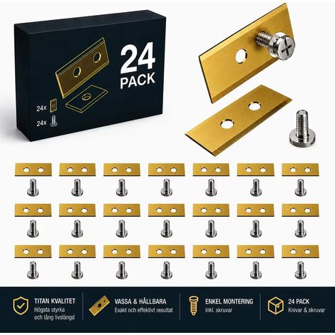 Mammotion Luba- und Yuka-Messer, Titanbeschichtung – 24er-Set