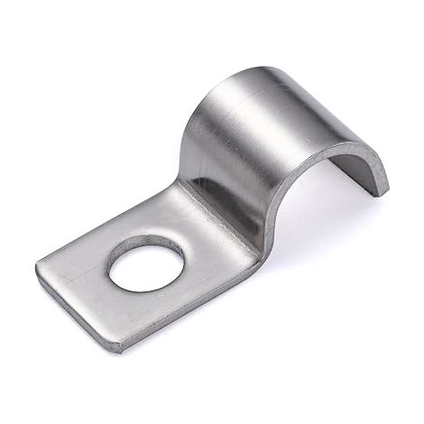 P-Clip For Cables One Hole Clips Stainless Steel Tube Clamp Clips For Fixing Cables and Wires Ø 4mm (1/5)