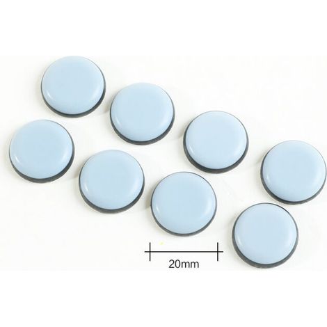 24 pièces pour meubles 20 mm (ronds) – Patins coulissants pour meubles – pour meubles autocollants, patins pour chaise, canapé, table de bureau