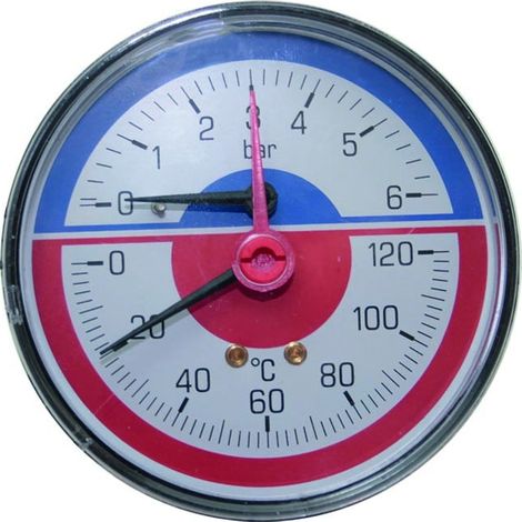 Termomanometro posteriore ø 80 2.5 bar TIM-P