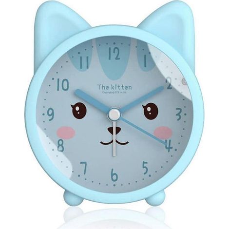 Réveil animal mignon pour enfants, réveil chat silencieux, réveil de bureau silencieux avec rétroéclairage (1/5)
