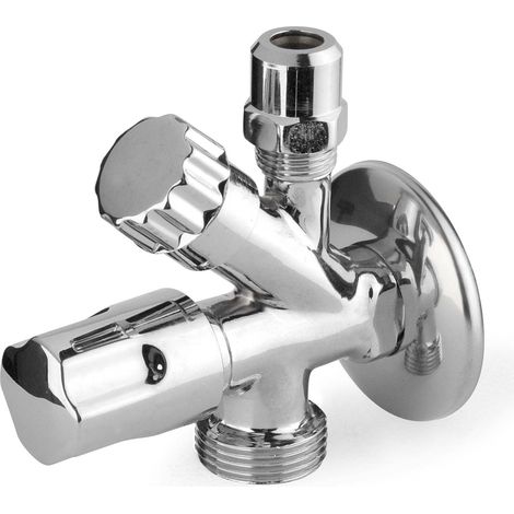 Rubinetto combinato 3 vie con attacco lavatrice in colore cromo APM 2550.01520  Chromé (1/2)
