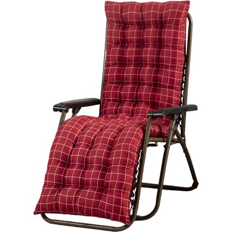Coussin de bain de soleil, coussin de jardin portable, épais et rembourré, pour lit, chaise longue, fauteuil inclinable, housse de (1/5)