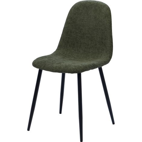 Amadeus - Chaise Ariane verte en tissu (lot de 2)