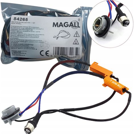 Canbus-Widerstand P21/5W BAY15D (1157) 12V - Plug&Play LED-Magnetkugel-Adapter (1/3)