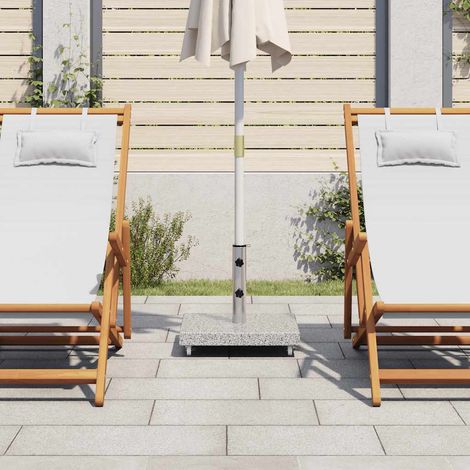Socle de parasol, Support parasol Robuste de Qualité, Granite 30 kg Carré Gris OIB8955E (1/5)