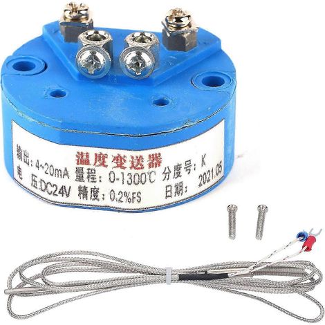 Capteur de température Transmetteur Type K Thermocouple Électronique SBWR Alimentation 24V DC (1/5)
