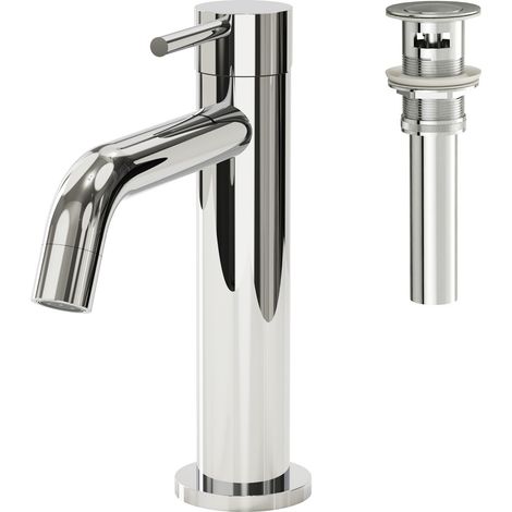 EVERSTEIN Wasserhahn Bad Chrom Waschtischarmatur Waschbecken:  mit Pop-Up Ablaufgarnitur Ventil Armaturen Messing Einhebelmischer Armatur Badezimmer Waschtischarmaturen Waschbeckenarmatur Misch