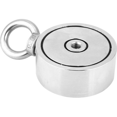 Aimant de récupération double face à double anneau, aimants super puissants pour la pêche, le levage et la suspension (LNM67-2) (1/5)
