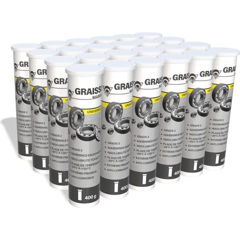 Méduze - 24 cartouches de graisse marine universelle 400g - Grade NLGI 2 - Insolubilité totale à l’eau - Extrême pression (1/5)