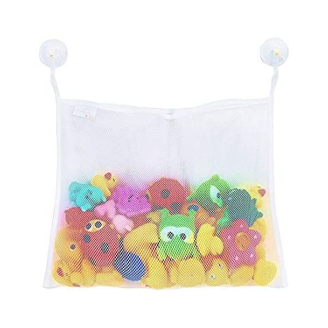 [JAMAIS UTILISÉ]Filet pour Jouet de Bain Rangement Jouets Bain, Filet de bain animaux marins, 2 Ventouses pour Installer, Poche de Rangement sans Perçage, Sac Accessoires de Bain, Lavable Facilement (1/5)