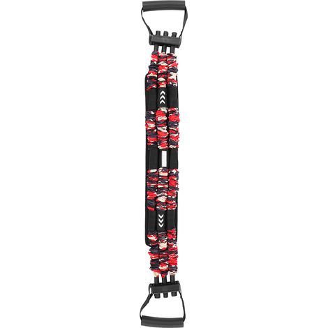 Appareil de musculation pour développé couché avec barre d'extension de poitrine, barre de pompes, appareil de fitness pour muscles pectoraux, camouflage rouge