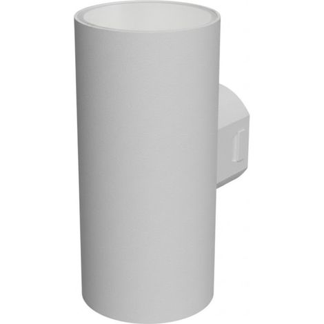 Applique moderno lampadari bartalini idor r2 led cct ip65 termoplastico biemissione, finitura metallo bianco